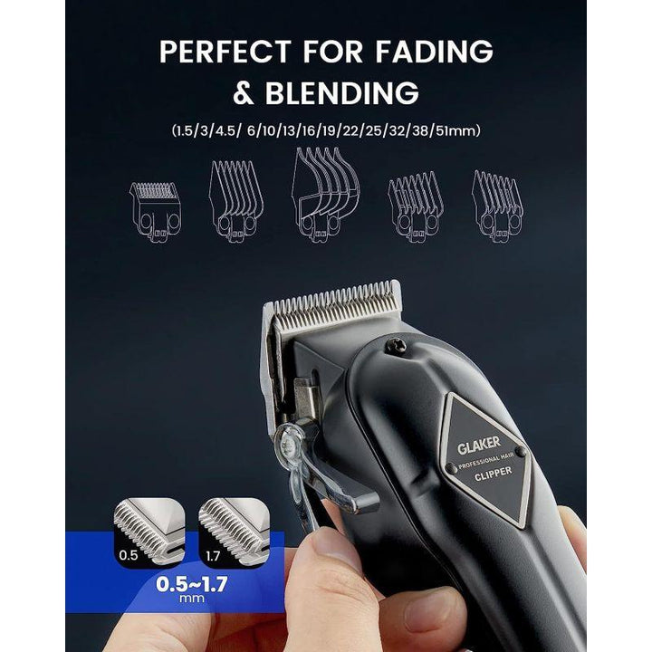 Glaker K11S Hair Clipper Wireless - Black - Zrafh.com - Your Destination for Baby & Mother Needs in Saudi Arabia