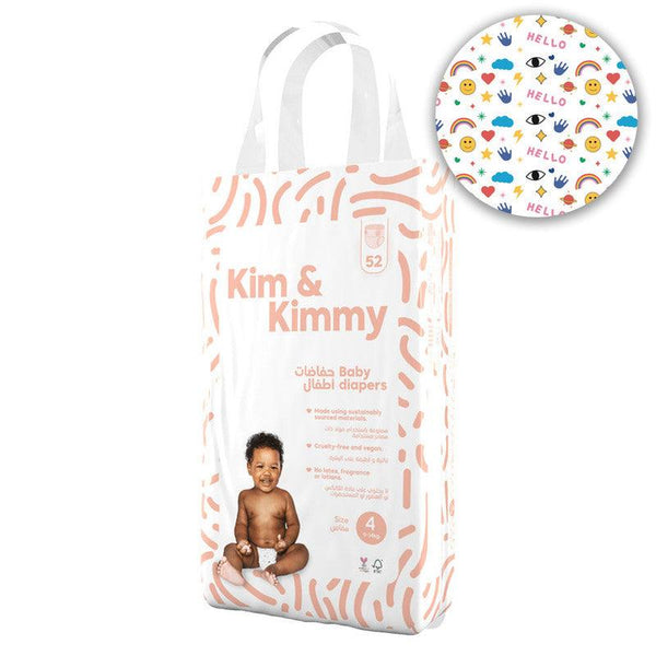 Kim & Kimmy - Size 4 Diapers, 9 - 14kg, qty 52 - ZRAFH