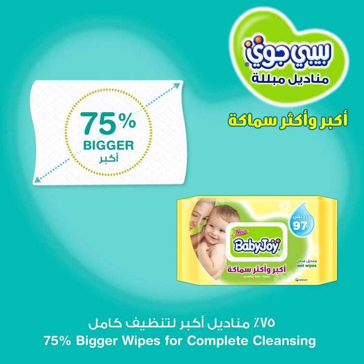 BabyJoy Thick and Large Wet Wipes Scented - 40Ã—2 Wipes - ZRAFH