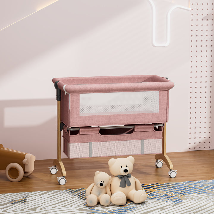 Dreeba Linen Fabric Baby Crib Wbb-602 - Zrafh.com - Your Destination for Baby & Mother Needs in Saudi Arabia