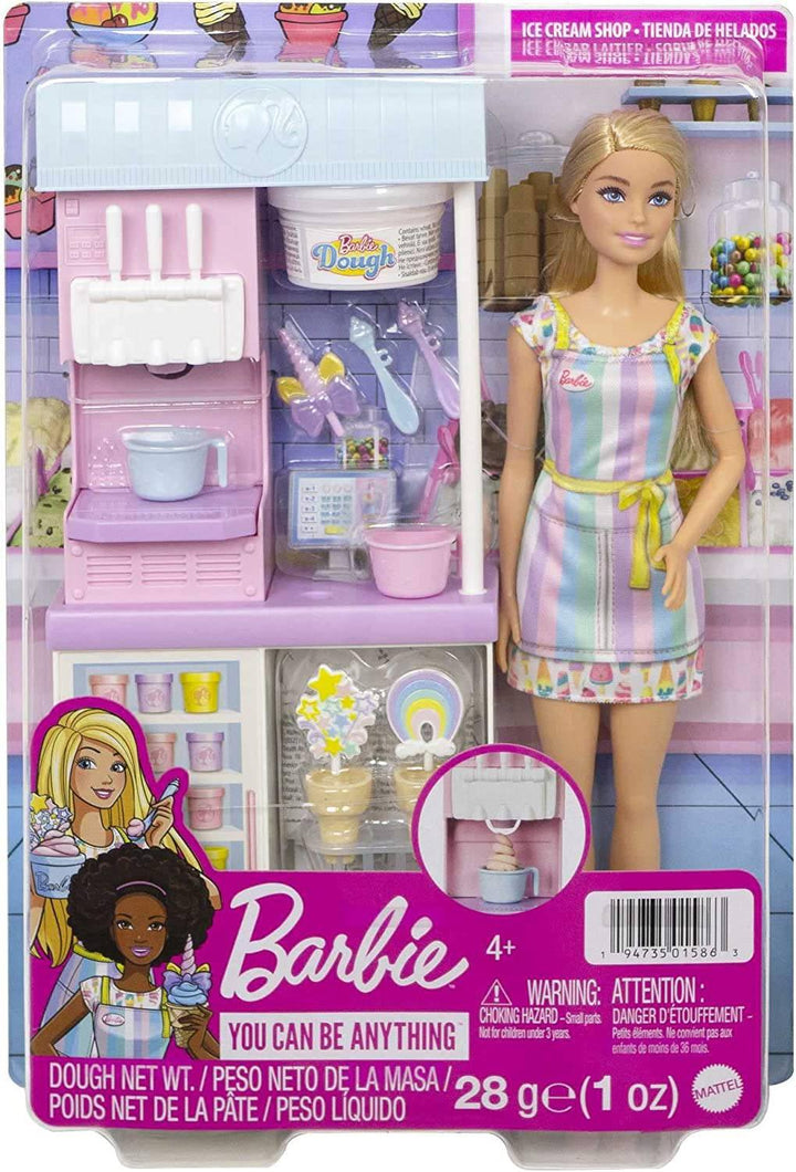 Barbie Ice Cream Shopkeeper Playset HCN46 - ZRAFH