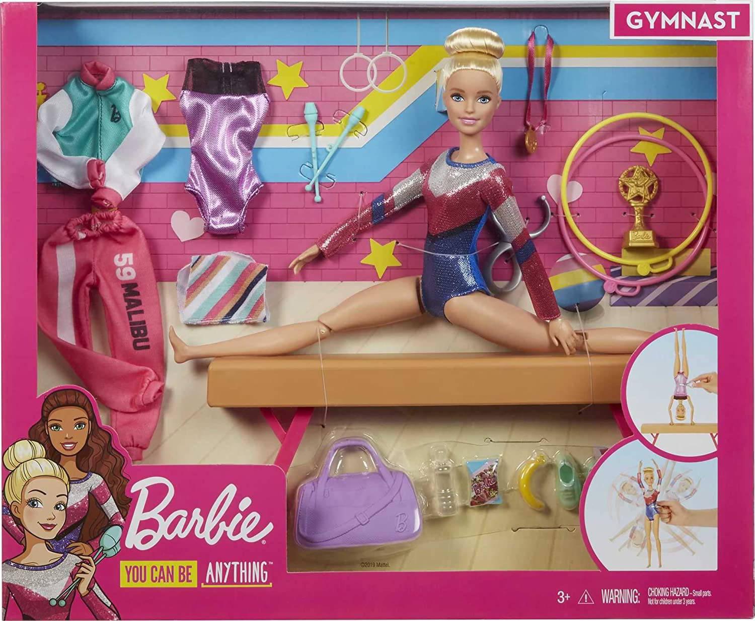Barbie Gymnastics and Playset Doll Multicolor
