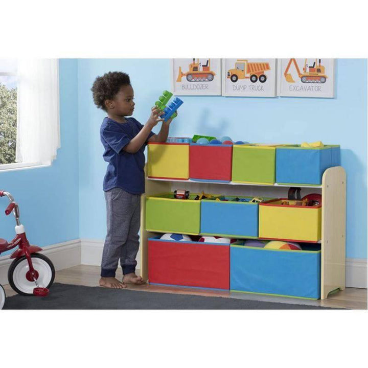Dreeba Kids Toy Organizer With 9 Storage Fabric Bins -multicolore - ZRAFH