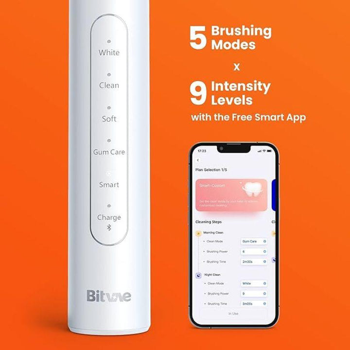 Bitvae R2 Rotating Electric Toothbrush for Adults - 8 Brush Heads Travel Case - 5 Modes - Zrafh.com - Your Destination for Baby & Mother Needs in Saudi Arabia