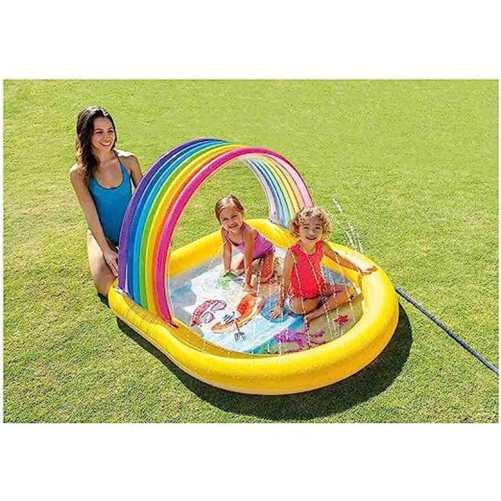 Intex Inflatable Pool Rainbow Roof And Water Jets - Multicolor - 57156 - ZRAFH