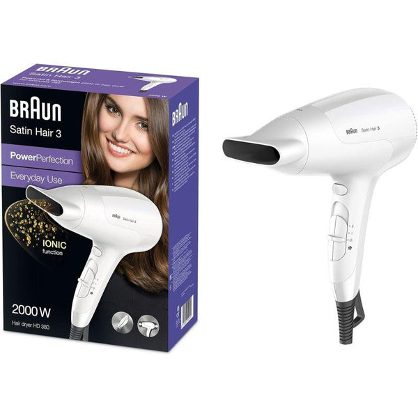 Braun Satin Hair 3 Hd 380 Hair Dryer With Ionic Function - Zrafh.com - Your Destination for Baby & Mother Needs in Saudi Arabia