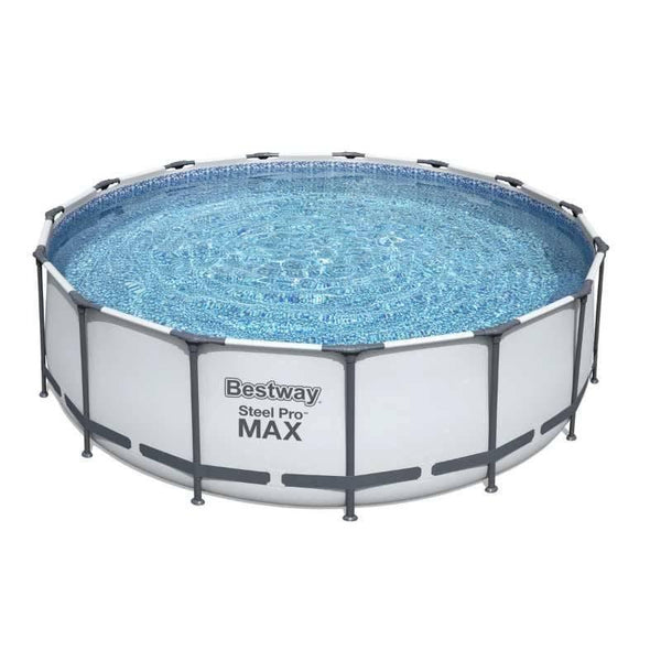Steel Pro Frame Pool Set (Pool, Filter Pump, Ladder, Ground Cloth, Cover) White - 457x122 cm - 26-56438 - ZRAFH