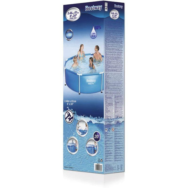 Steel Pro Frame Pool Set With Filter & Water Pump - 305x76cm 26-56408 - ZRAFH