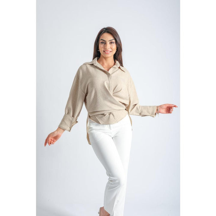 Londonella Shirt with Waist Warp Strapes - 100183 - Zrafh.com - Your Destination for Baby & Mother Needs in Saudi Arabia