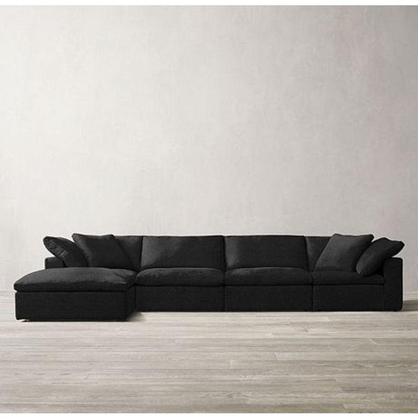 3-Seater Black Velvet Sofa By Alhome - 110111353 - Zrafh.com - Your Destination for Baby & Mother Needs in Saudi Arabia