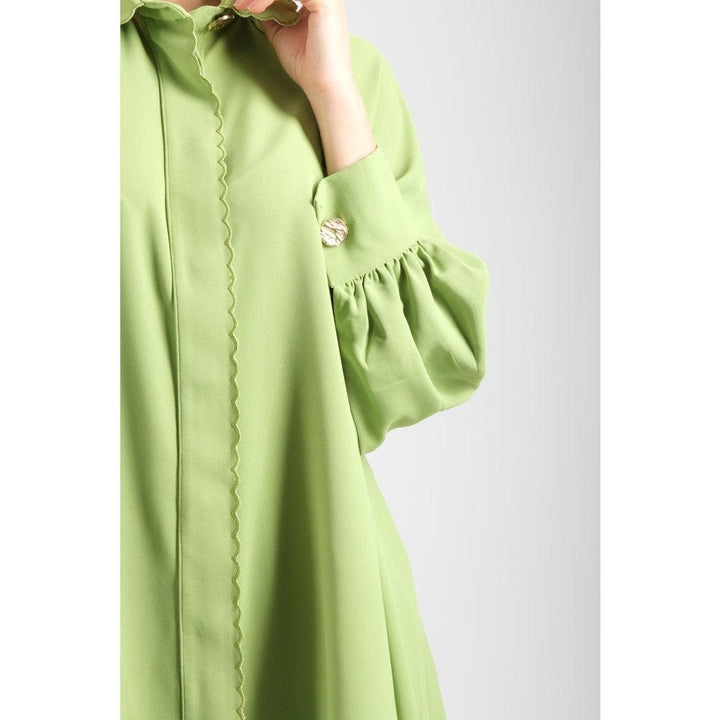 Londonella Women's Wide Long Sleeves Blouse With Pants Set - Green - 100265 - Zrafh.com - Your Destination for Baby & Mother Needs in Saudi Arabia