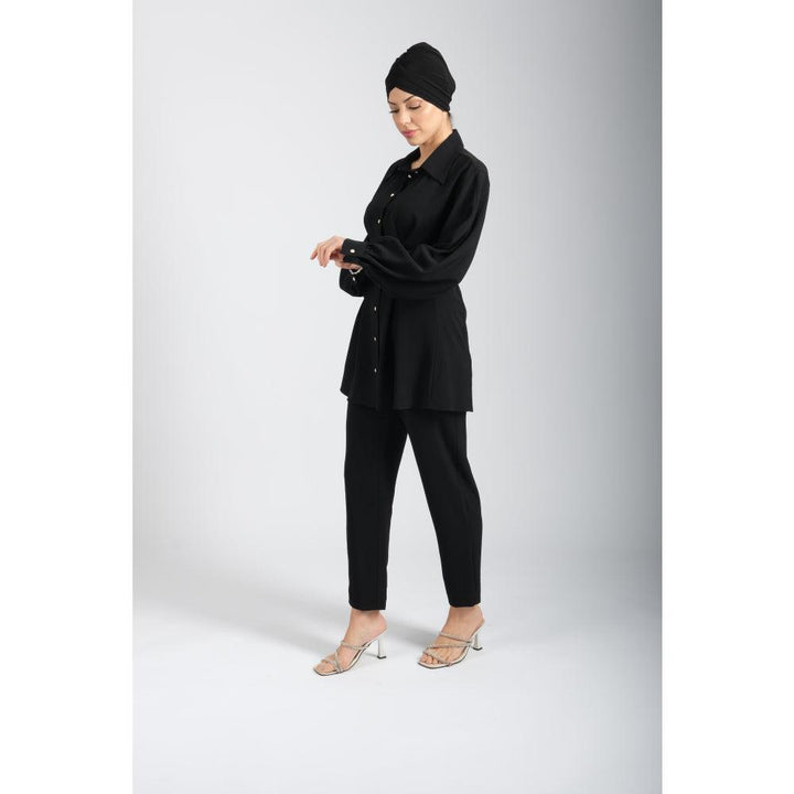 Londonella Women's Wide Long Sleeves Blouse With Pants Set - 100271 - Zrafh.com - Your Destination for Baby & Mother Needs in Saudi Arabia