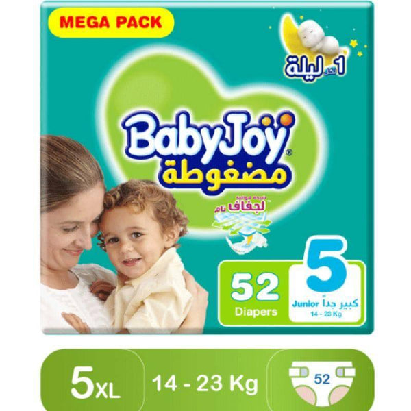 Babyjoy Mega Pack Baby Diaper Size #5 Junior - 14-23 kg - 52 Diaper - ZRAFH