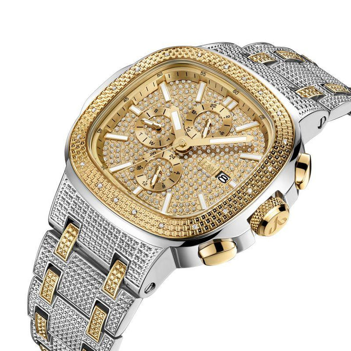 Jbw Men's Heist Watch 0.20 Ctw Diamond - Stainless Steel Men's Watch - Silver And Gold - J6380 - Zrafh.com - Your Destination for Baby & Mother Needs in Saudi Arabia