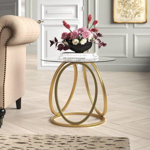 Modern Radiance: Glass Harmony Side Table By Alhome - Zrafh.com - Your Destination for Baby & Mother Needs in Saudi Arabia
