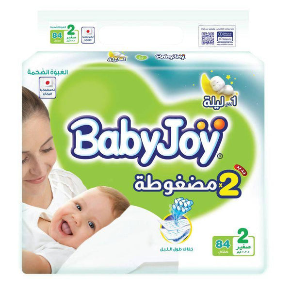 Babyjoy Mega Pack Baby Diaper Size #2 Small - 3.5-7 kg - 84 Diaper - ZRAFH