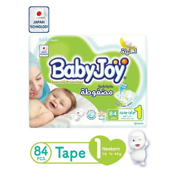 Babyjoy Mega Pack Baby Diaper Size #1 Newborn - 0-4 kg - 84 Diaper - ZRAFH