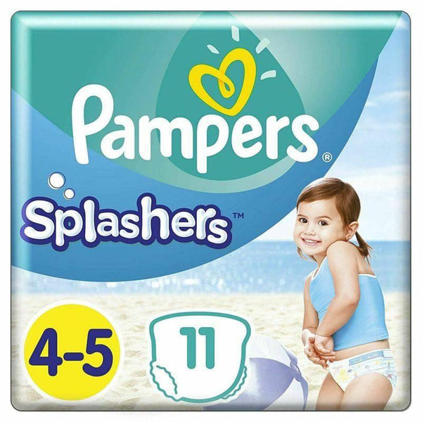 Pampers Splashers Baby Diapers Disposable Swim Pants Carry Pack Size (4-5) 9-15 Kg - 11 Diapers - ZRAFH