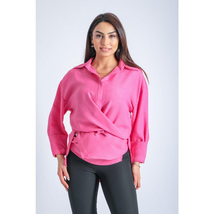 Londonella Shirt with Waist Warp Strapes - 100183 - Zrafh.com - Your Destination for Baby & Mother Needs in Saudi Arabia