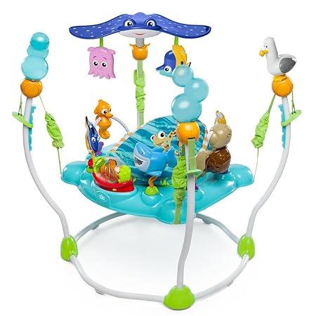 Bright Starts Disney Baby Finding Nemo Sea of Activities Baby Activity Center Jumper with Interactive Toys, Lights, Songs & Sounds, 6-12 Months (Blue) - Zrafh.com - Your Destination for Baby & Mother Needs in Saudi Arabia