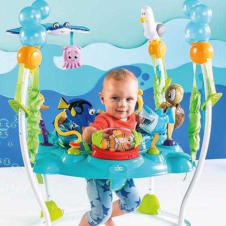 Bright Starts Disney Baby Finding Nemo Sea of Activities Baby Activity Center Jumper with Interactive Toys, Lights, Songs & Sounds, 6-12 Months (Blue) - Zrafh.com - Your Destination for Baby & Mother Needs in Saudi Arabia