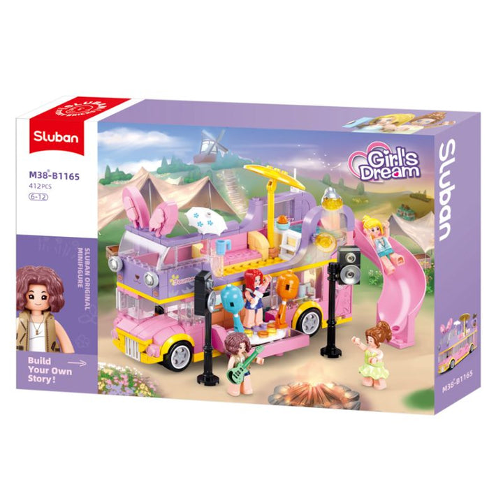 Sluban Music RV Bus Building And Construction Toys Set - 412 Pieces - Zrafh.com - Your Destination for Baby & Mother Needs in Saudi Arabia