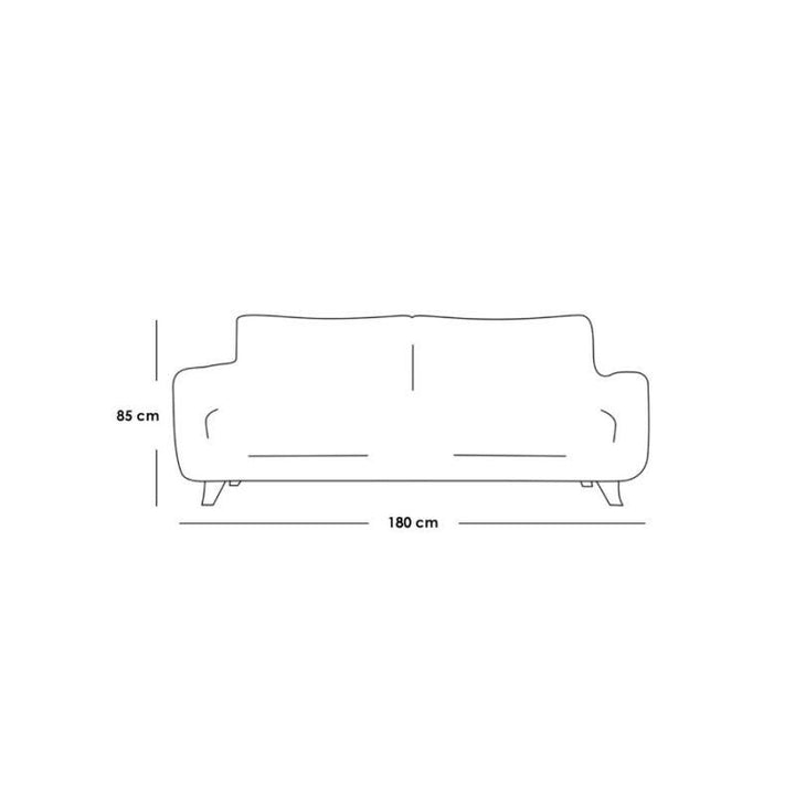 Alhome 2-Seater Sofa 85x85x180 cm - Off White - AL-1533 - Zrafh.com - Your Destination for Baby & Mother Needs in Saudi Arabia