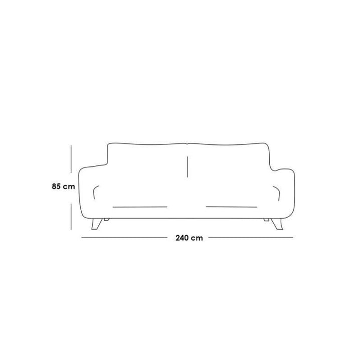 AlhomeThree-Seater Linen Sofa - Beige - AL-231 - Zrafh.com - Your Destination for Baby & Mother Needs in Saudi Arabia