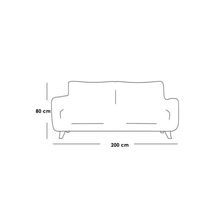 Alhome Grey Linen 3-Seaters Sofa - Zrafh.com - Your Destination for Baby & Mother Needs in Saudi Arabia