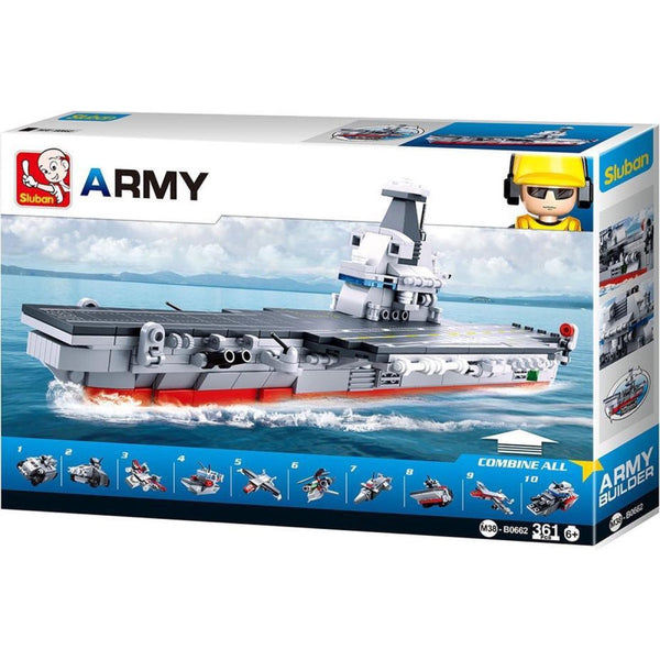 Sluban 10 In 1 Aircraft Carrier Building Kit - 361 Pieces - Zrafh.com - Your Destination for Baby & Mother Needs in Saudi Arabia