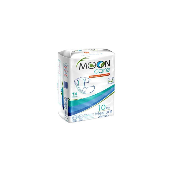 Mooncare Adult Diapers - Medium - 10 Pieces - Zrafh.com - Your Destination for Baby & Mother Needs in Saudi Arabia