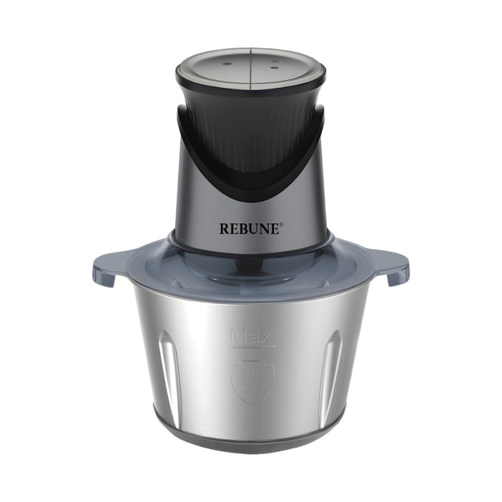 Rebune Meat And Vegetable Chopper With A Wide Stainless Steel Bowl - 2 L - 350 W - Zrafh.com - Your Destination for Baby & Mother Needs in Saudi Arabia