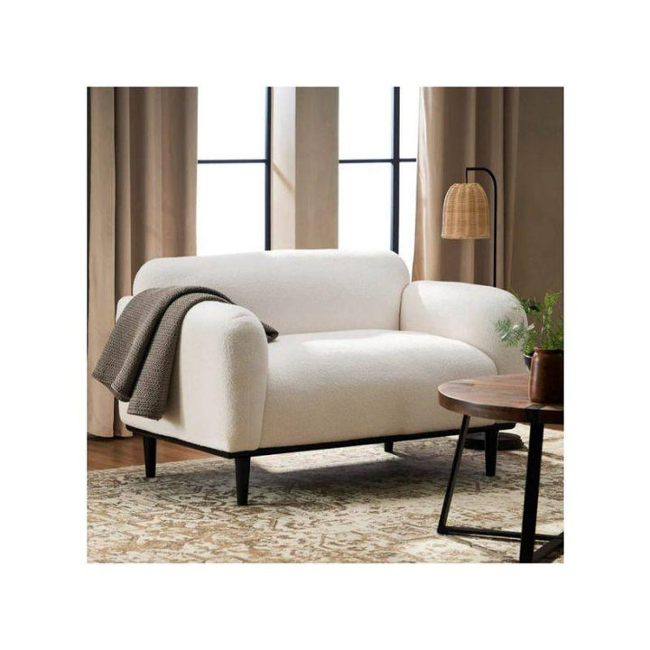 Alhome 2-Seater Sofa 180x85x85 cm - White - Zrafh.com - Your Destination for Baby & Mother Needs in Saudi Arabia