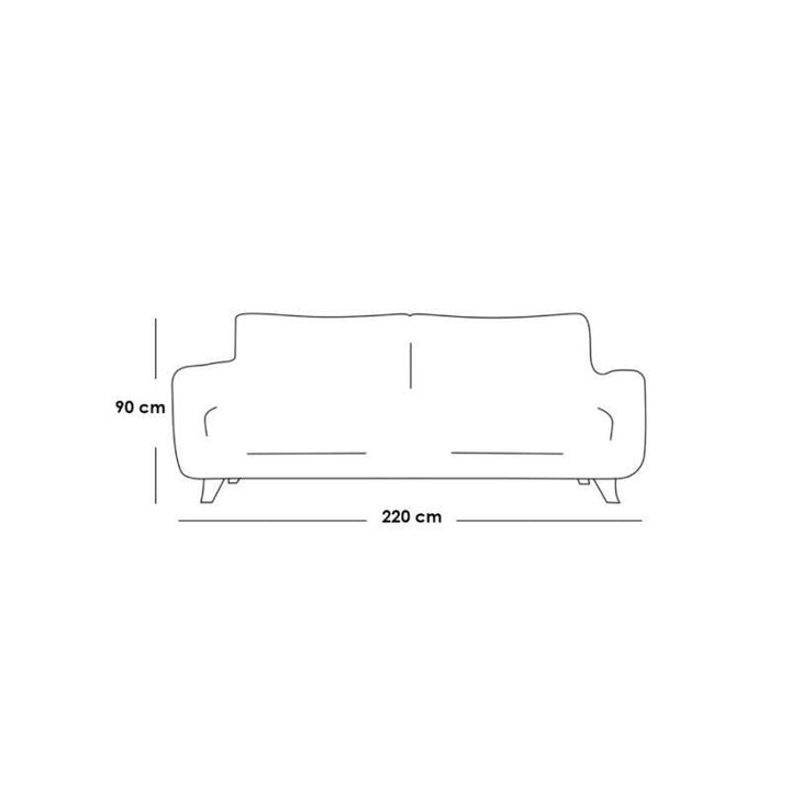 Alhome Swedish Wood and Linen 3 Seaters Sofa - Grey - AL-1234 - Zrafh.com - Your Destination for Baby & Mother Needs in Saudi Arabia