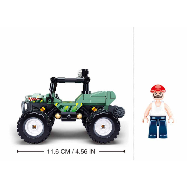 Sluban Off-road Vehicle Green Building And Construction Toys Set - 155 Pieces - Zrafh.com - Your Destination for Baby & Mother Needs in Saudi Arabia