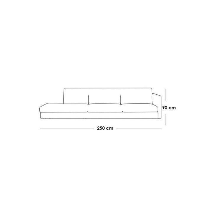 Alhome Swedish Wood and Linen 3 Seaters Sofa - Grey - AL-832 - Zrafh.com - Your Destination for Baby & Mother Needs in Saudi Arabia