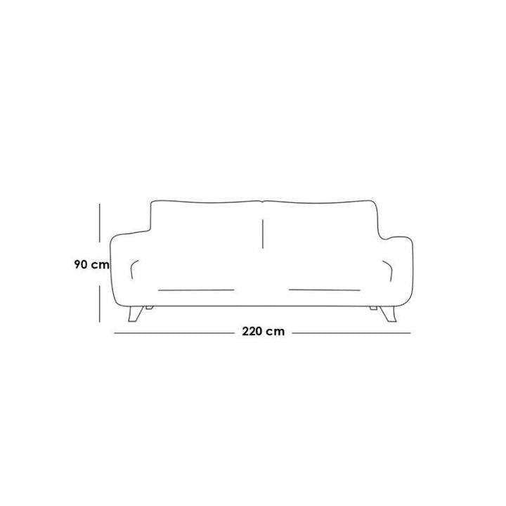 AlhomeThree-seater sofa made of Swedish wood and linen - black - AL-459 - Zrafh.com - Your Destination for Baby & Mother Needs in Saudi Arabia