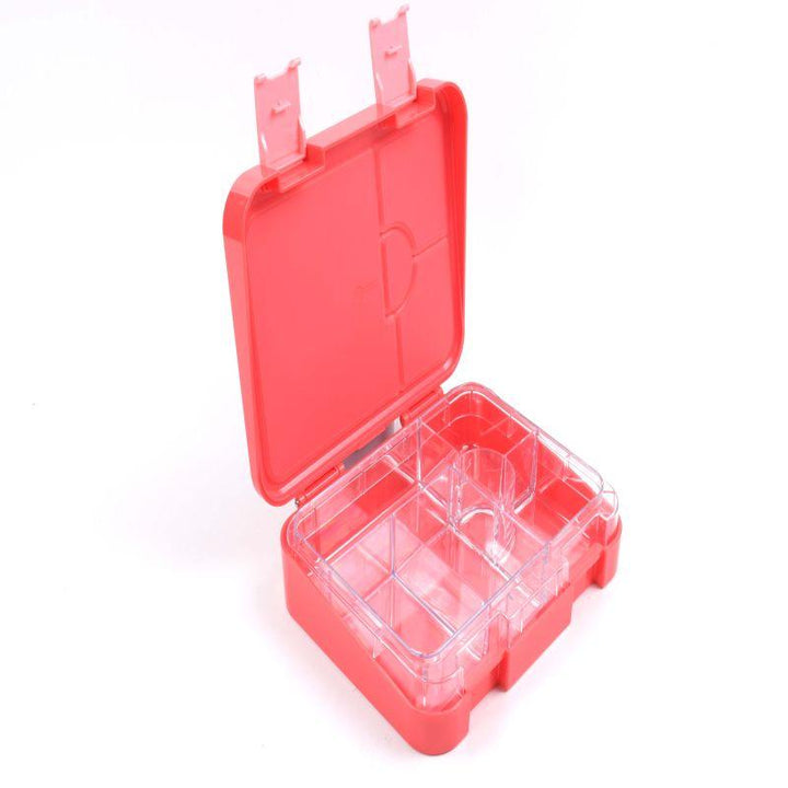 Luqu Bento Lunch Box - 6 Compartments - Pink - Zrafh.com - Your Destination for Baby & Mother Needs in Saudi Arabia