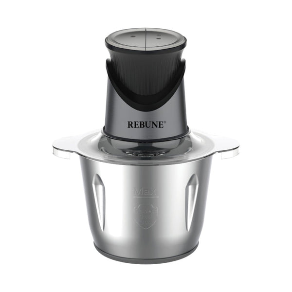 Rebune Stainless Steel Meat And Vegetable Chopper - 3 L - 500 W - Silver - RE- 2- 168 - Zrafh.com - Your Destination for Baby & Mother Needs in Saudi Arabia