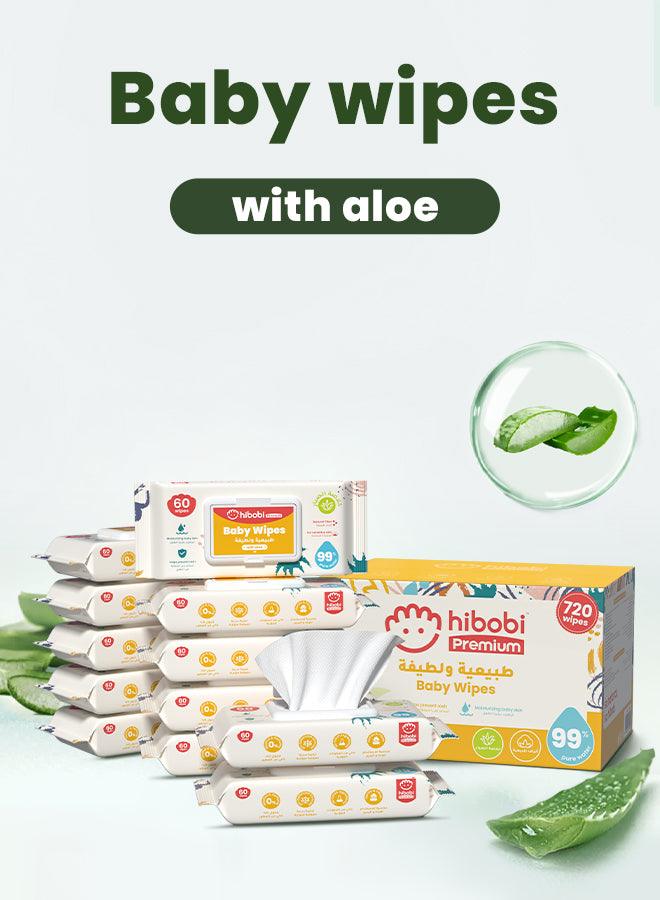 Hibobi Water Ultra-Mild Cleansing Baby Refresh Wipes, 720 Count(12 Pack) - Zrafh.com - Your Destination for Baby & Mother Needs in Saudi Arabia