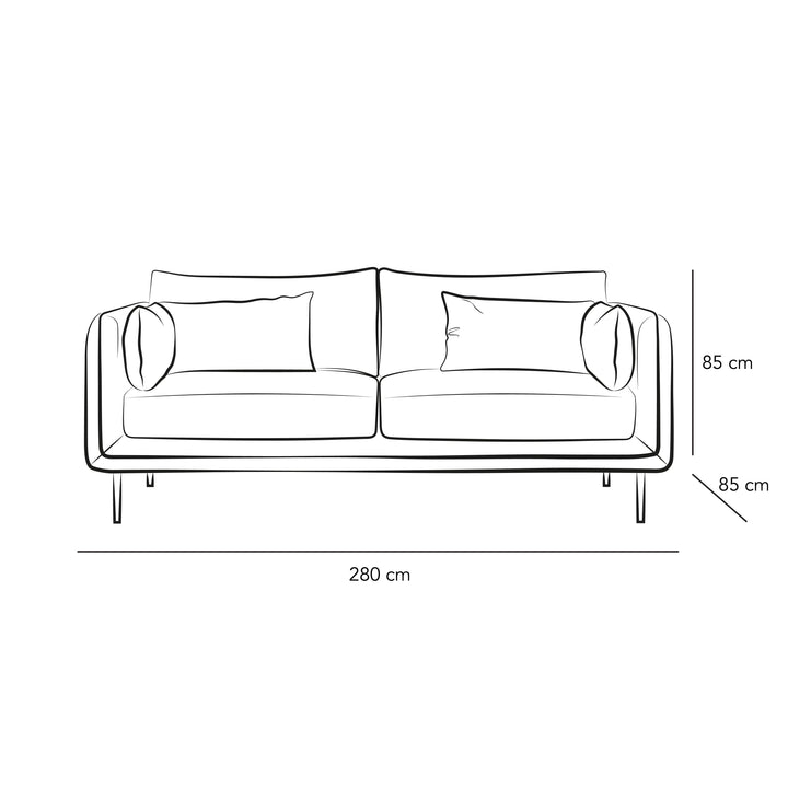 Eternal Elegance: Dark Blue Velvet 3-Seater Sofa for Refined Comfort By Alhome - Zrafh.com - Your Destination for Baby & Mother Needs in Saudi Arabia