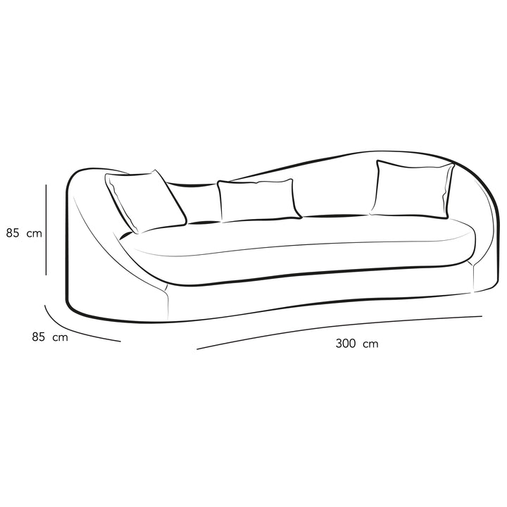 Cloud Nine: White Velvet 3-Seater Sofa for Ultimate Comfort By Alhome - Zrafh.com - Your Destination for Baby & Mother Needs in Saudi Arabia