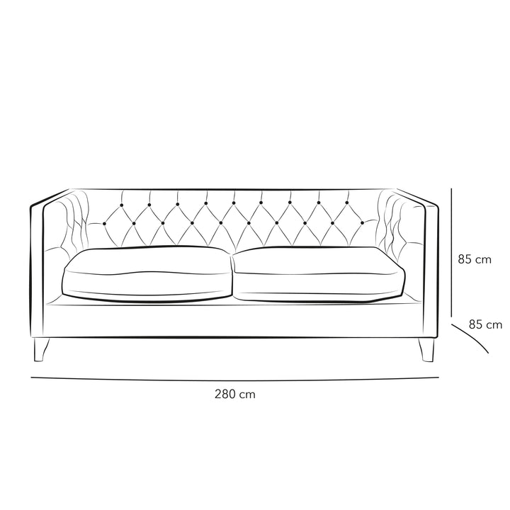 Opulent Comfort: Velvet 3-Seater Sofa in Green By Alhome - Zrafh.com - Your Destination for Baby & Mother Needs in Saudi Arabia