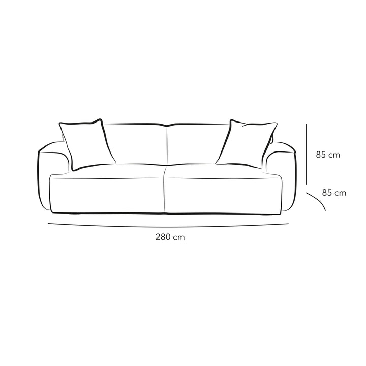 Chic Comfort in Camel: 3-Seater Bouclé Sofa By Alhome - Zrafh.com - Your Destination for Baby & Mother Needs in Saudi Arabia