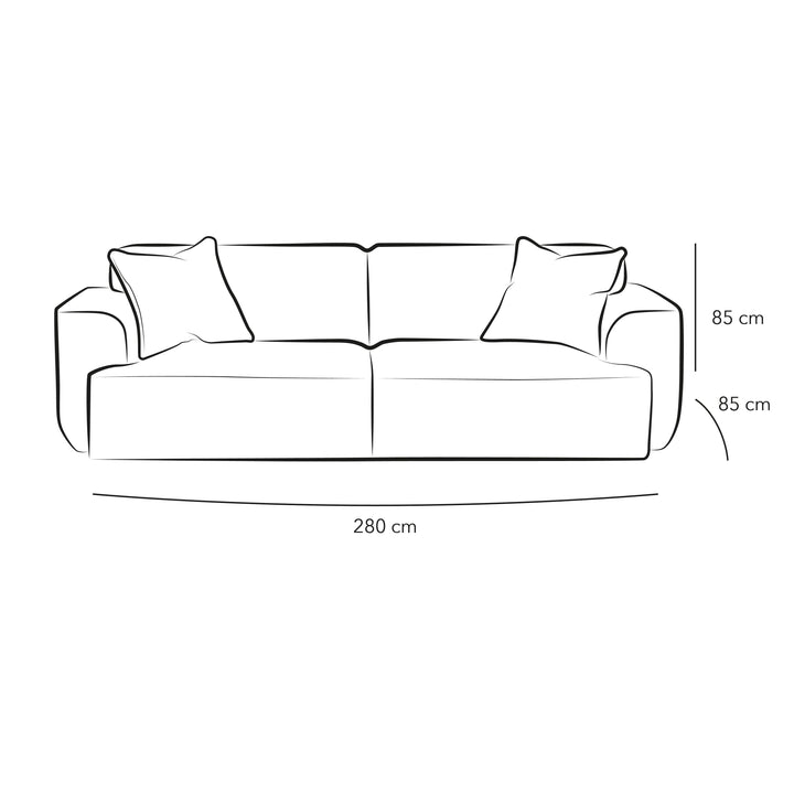 Harmony in Gray: 3-Seater Bouclé Sofa By Alhome - Zrafh.com - Your Destination for Baby & Mother Needs in Saudi Arabia