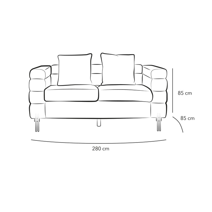 Graceful Simplicity: 3-Seater Bouclé Sofa in Beige By Alhome - Zrafh.com - Your Destination for Baby & Mother Needs in Saudi Arabia