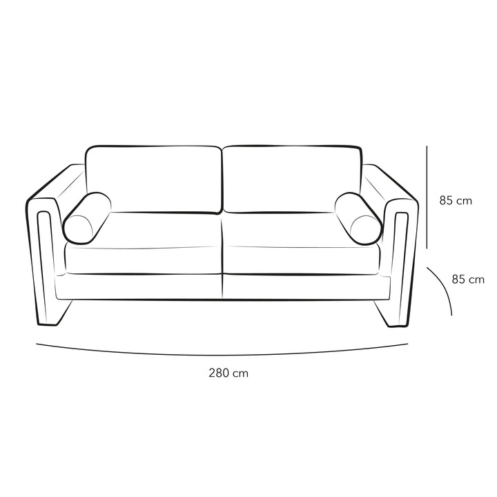 Sublime Comfort: 3-Seater Bouclé Sofa in Beige By Alhome - Zrafh.com - Your Destination for Baby & Mother Needs in Saudi Arabia