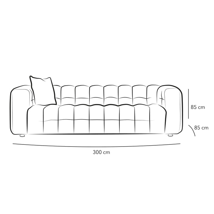 3-Seater Beige Bouclé Sofa By Alhome - 110111332 - Zrafh.com - Your Destination for Baby & Mother Needs in Saudi Arabia