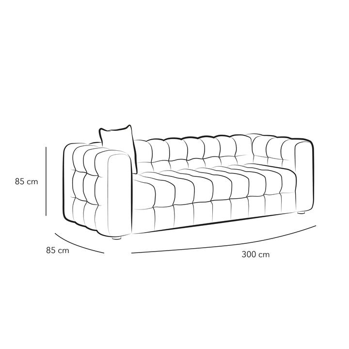 3-Seater Turmeric Bouclé Sofa By Alhome - Zrafh.com - Your Destination for Baby & Mother Needs in Saudi Arabia