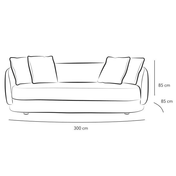 3-Seater Beige Bouclé Sofa By Alhome - 110111335 - Zrafh.com - Your Destination for Baby & Mother Needs in Saudi Arabia